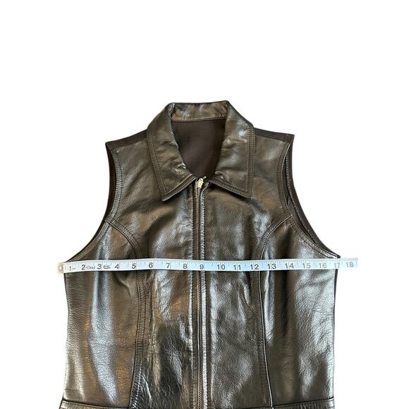 Wilsons Leather Vest Women's Motorcycle Biker Black Emo Grunge Goth Medium - Picture 9 of 10